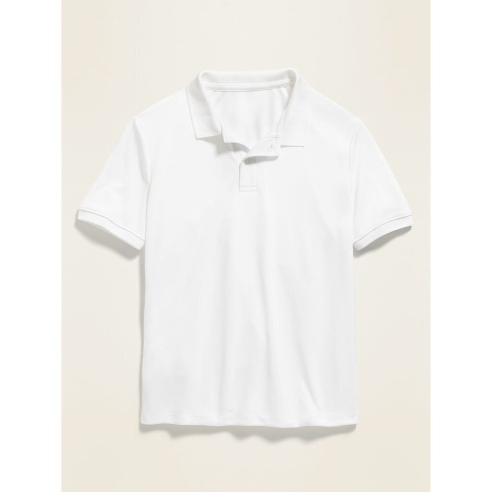 Old Navy Youth Boys XS Moisture-Wicking School‎ Uniform Polo Shirt in White 2341